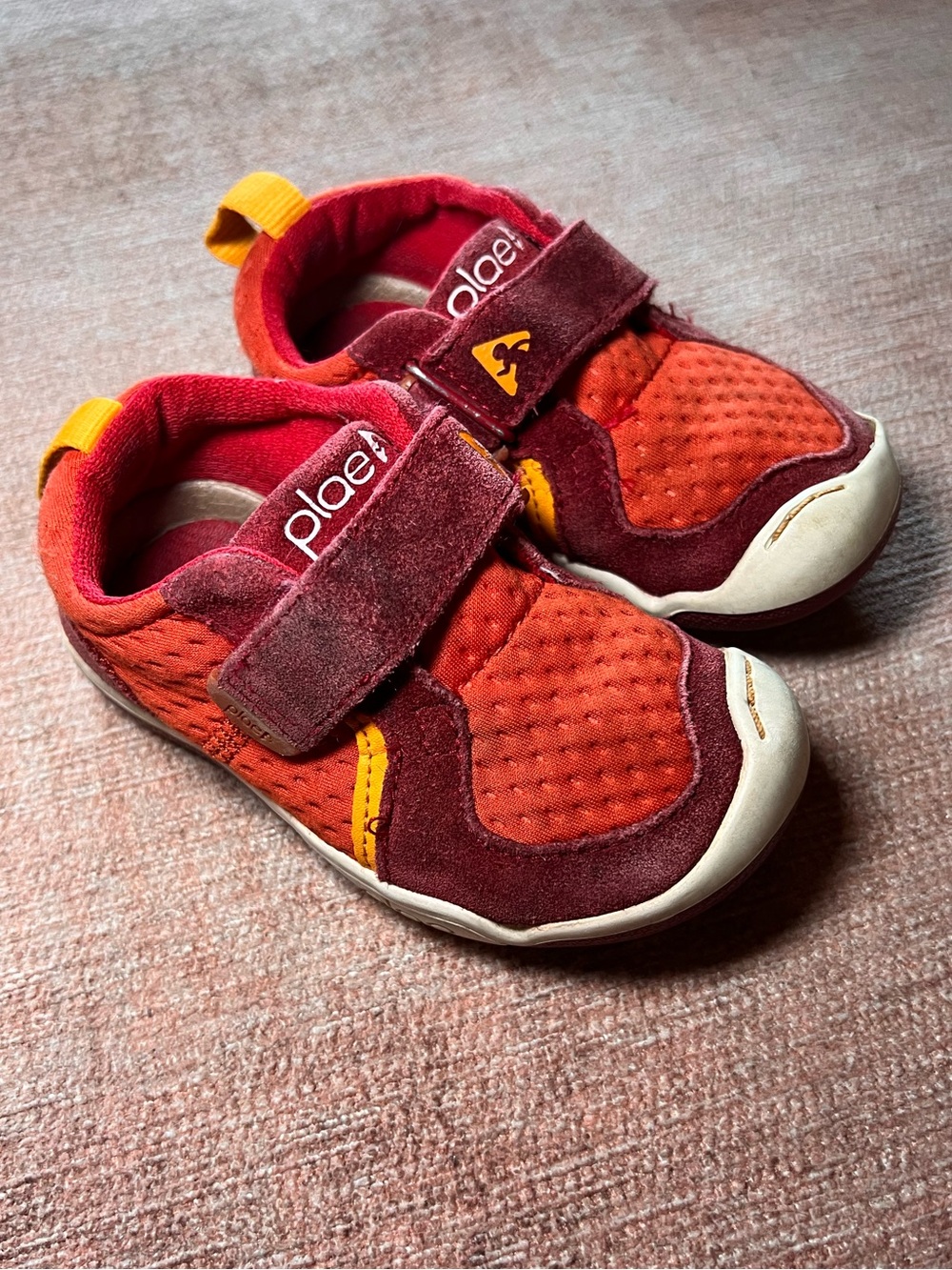 Plae Kids' Red & Orange Size 6.5 Play Shoes Sneakers